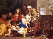 Holy Family with the Adoration of the Child s, LE BRUN, Charles